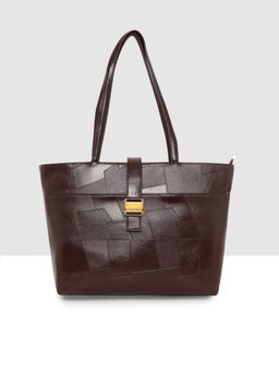 ESBEDA - Brown Textured Laptop Handbag