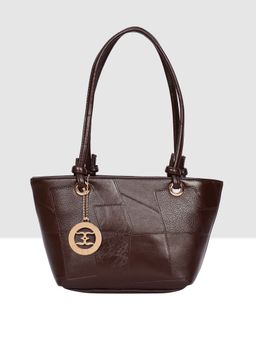 ESBEDA - Brown Textured Pattern Handbag