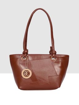 ESBEDA - Tan Textured Pattern Handbag