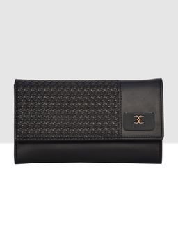 ESBEDA - Black Wicker Pattern Wallet