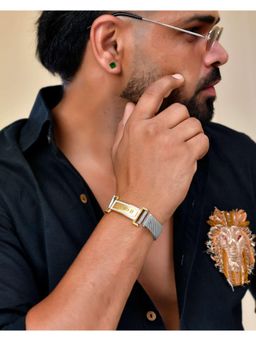 VOJ - Dual Tone Magnet Om Bracelet