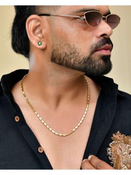 VOJ - Gold Plated Biscuit Shaped Chain For Men
