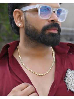 VOJ - Gold Plated Biscuit Chain With Hearts