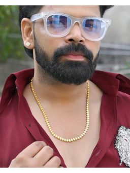 VOJ - Gold Plated Designer Leaf Shaped Chain For Men