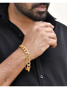 VOJ - Gold Toned Elegant Mens Bracelet