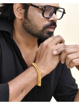 VOJ - Gold Plated Stainless Steel Elegant Mens Bracelet