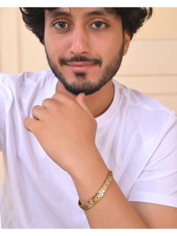 VOJ - Dual Plated Textured Men's Bracelet