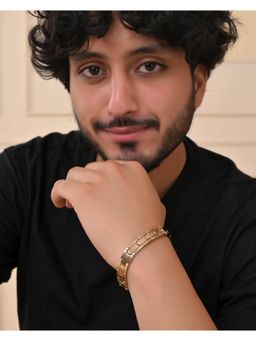 VOJ - Classic Gold-Toned Stainless Steel Power Element Bracelet