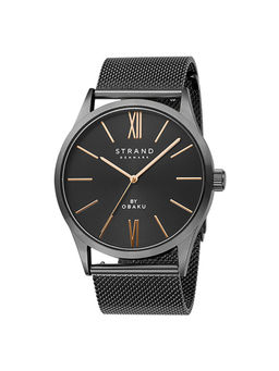 Strand by Obaku - Bradford Charcoal Black Dial Quartz Watch For Men (S720GXBBMB)