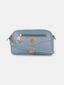 ESBEDA - Blue Solid Boxy Shape Slingbag for Women (S)