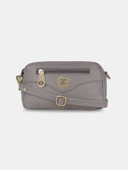 ESBEDA - Grey Solid Boxy Shape Slingbag for Women (S)