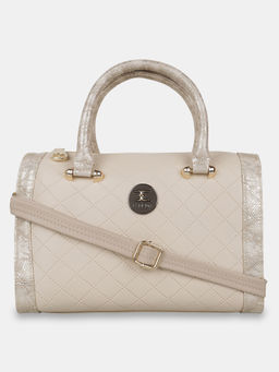 ESBEDA - Cream Glitter Top Handle Handbag for Women (M)