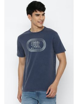 American Eagle - Men Blue Super Soft Graphic T-Shirt