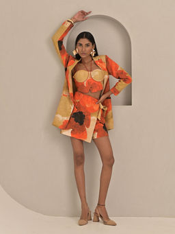 The Missy Co. - Orange Ruby Printed Skorts