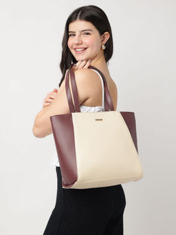 Fastrack - Colourblocked Structured Tote Bag Fits Upto 14" Laptop