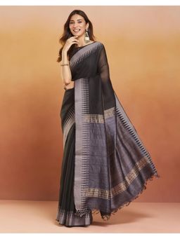 Fabindia - Grey Silk Blend Sari