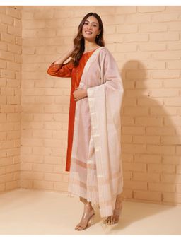 Fabindia - Natural Cotton Silk Blend Maheshwari Dupatta