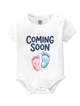 Baby Buzz - Coming Soon Foot Printed Baby Bodysuit (0-3 Months)