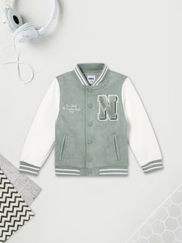 max - Boys Chennile Embroidered Varsity Jacket