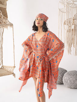 Chhavvi Aggarwal - Orange Printed Scarf