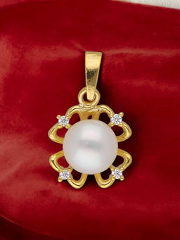 Sri Jagdamba Pearls - 925 Sterling Silver Lipika Designer Pearl Pendant