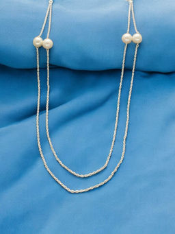 Sri Jagdamba Pearls - 2 String Deluxe 925 Silver Necklace