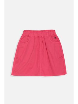 Allen Solly - Girls Pink Solid Regular Fit Skirt