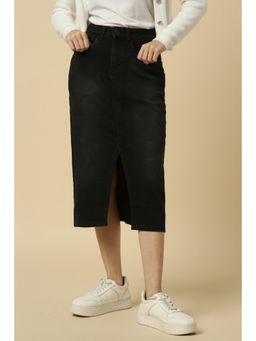 Allen Solly - Women Black Solid Casual Skirt