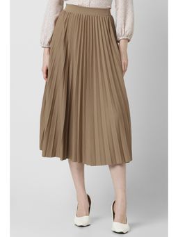 Van Heusen - Women Brown Solid Party Skirt