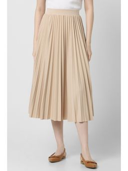 Van Heusen - Women Beige Solid Casual Skirt