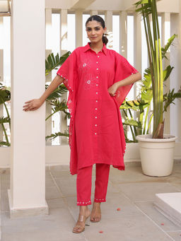 Bud & Tulip - Pink Sachi Kaftan with Pant (Set of 2)