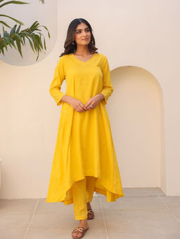Bud & Tulip - Mustard Sadhana Co-Ord (Set of 2)