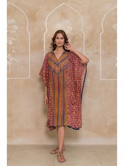 NAVYAS FASHION - Women Multi-Color Printed Kaftan Dress