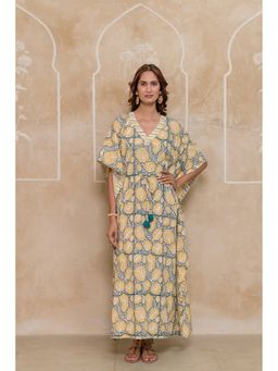 NAVYAS FASHION - Women Green Printed Kaftan Dress