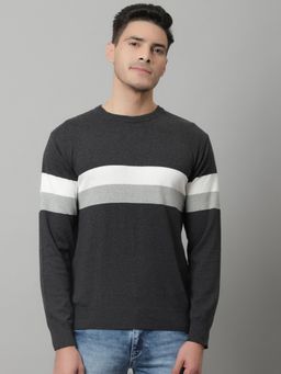 Cantabil - Men Grey Melange Sweater