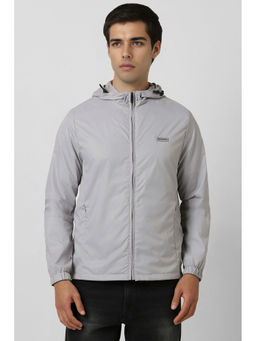 Van Heusen - Men Grey Solid Casual Jacket