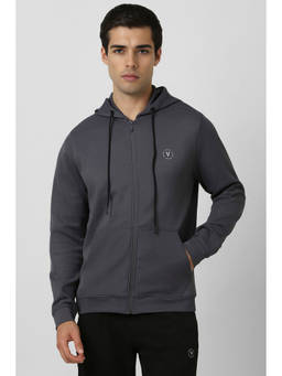 Van Heusen - Men Grey Solid Casual Jacket