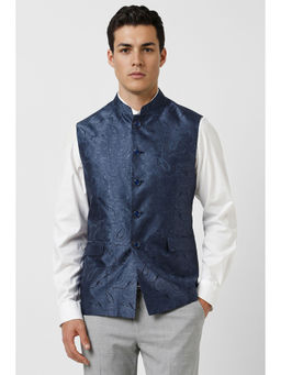 Van Heusen - Men Blue Wedding Nehru Jacket