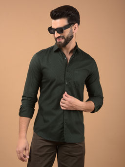 CRIMSOUNE CLUB - Green Printed Shirt