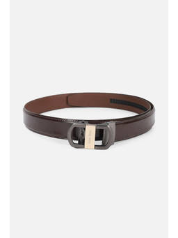 Allen Solly - Men Leather Reversible Solid Brown Formal Belt