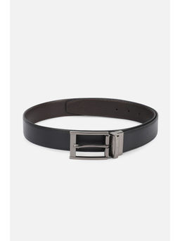 Allen Solly - Men Leather Reversible Textured Black Formal Belt