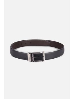 Allen Solly - Men Leather Reversible Solid Black Formal Belt