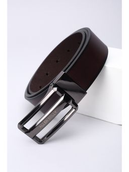 Allen Solly - Men Leather Textured Brown Formal Belt