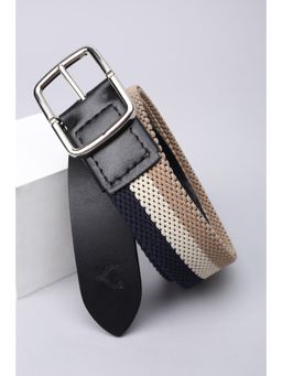 Allen Solly - Men Leather Stripes Multi-Color Casual Belt