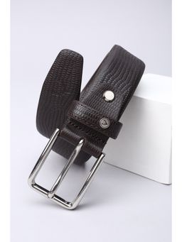 Allen Solly - Men Leather Textured Brown Casual Belt