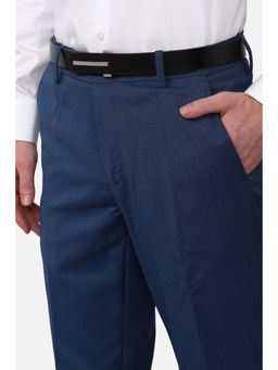 Louis Philippe - Men Black Solid Casual Italian Leather with Shiny Nickel Buckle Slim Belt