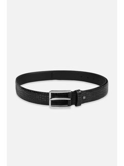 Louis Philippe - Men Leather Textured Black Formal Belt