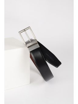 Peter England - Men Leather Solid Black Formal Belt