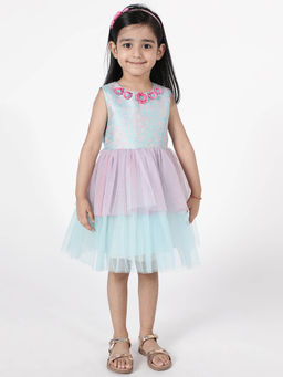 A Little Fable - Girls Multi Color Knee Length Dresses