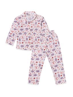 KOALA KIDZ - White Printed Shirt and Pyjama